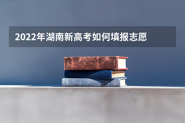 2022年湖南新高考如何填报志愿