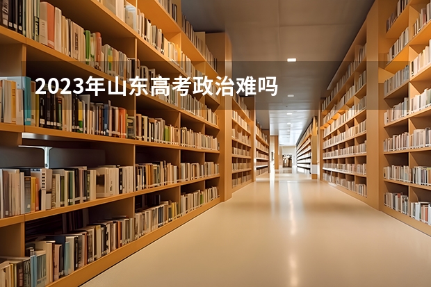 2023年山东高考政治难吗