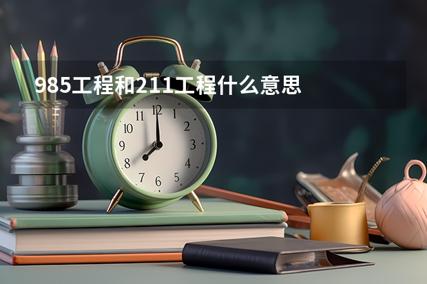 985工程和211工程什么意思