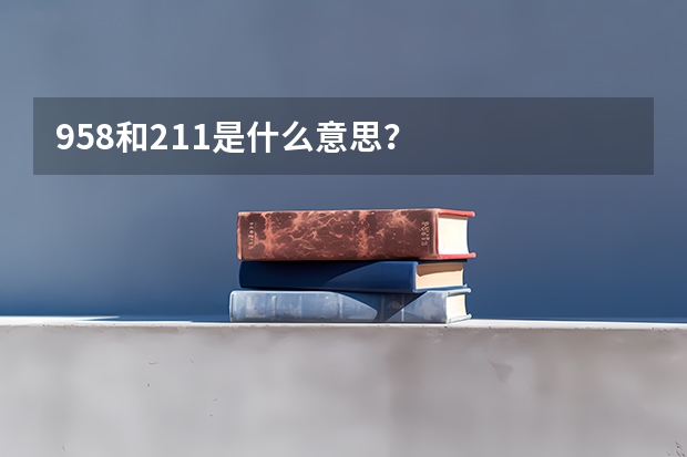 958和211是什么意思？