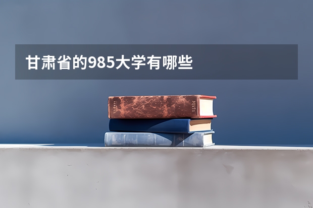 甘肃省的985大学有哪些