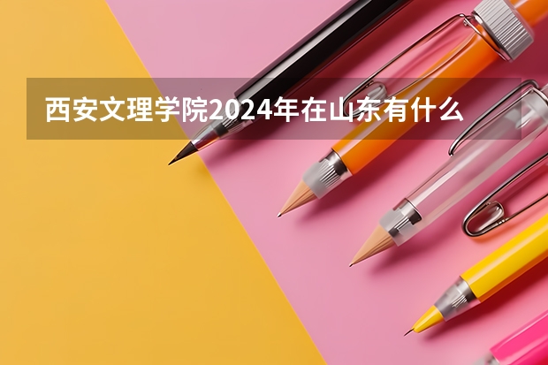 西安文理学院2024年在山东有什么招生计划