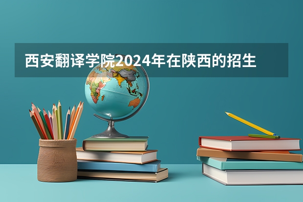 西安翻译学院2024年在陕西的招生情况