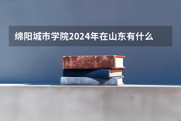 绵阳城市学院2024年在山东有什么招生计划
