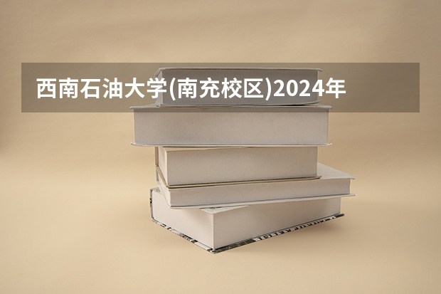 西南石油大学(南充校区)2024年在四川招生情况