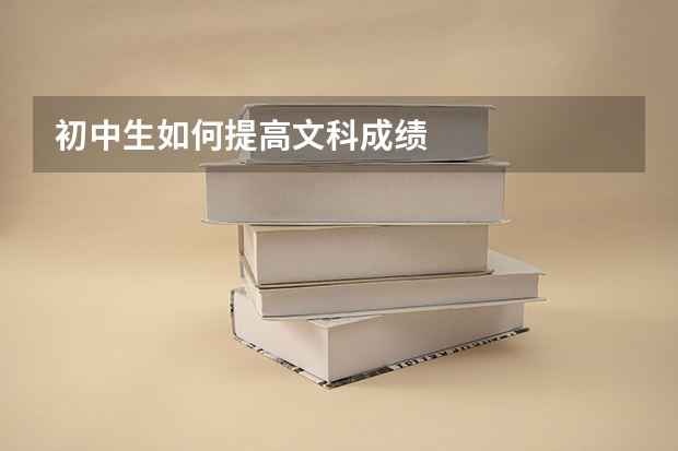 初中生如何提高文科成绩