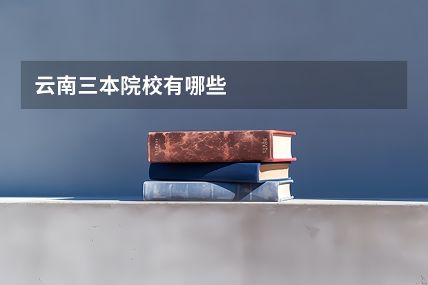 云南三本院校有哪些