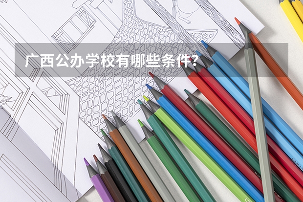 广西公办学校有哪些条件？