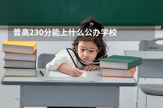 普高230分能上什么公办学校