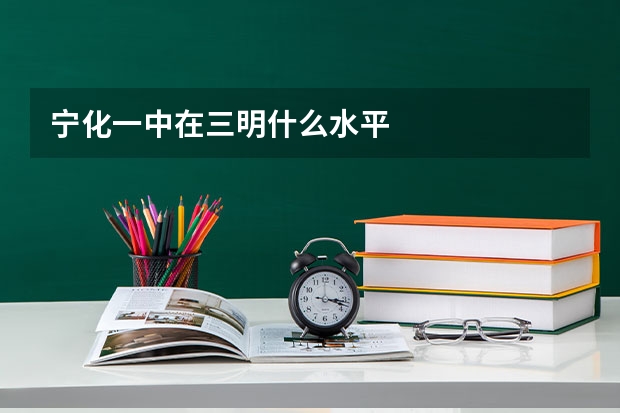 宁化一中在三明什么水平
