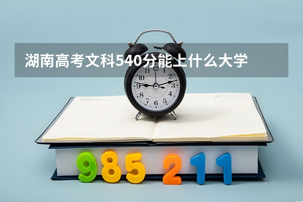 湖南高考文科540分能上什么大学
