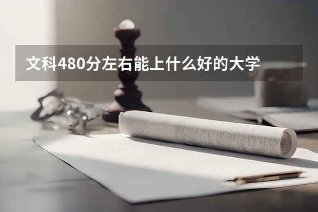 文科480分左右能上什么好的大学