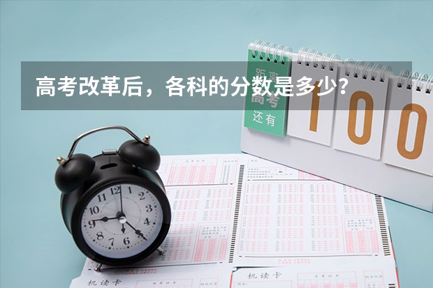 高考改革后，各科的分数是多少？