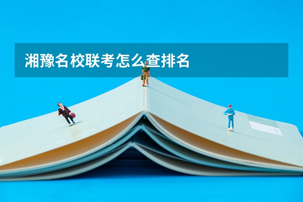 湘豫名校联考怎么查排名