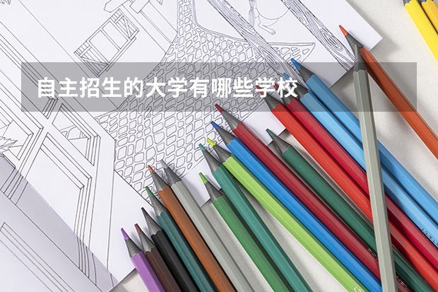 自主招生的大学有哪些学校