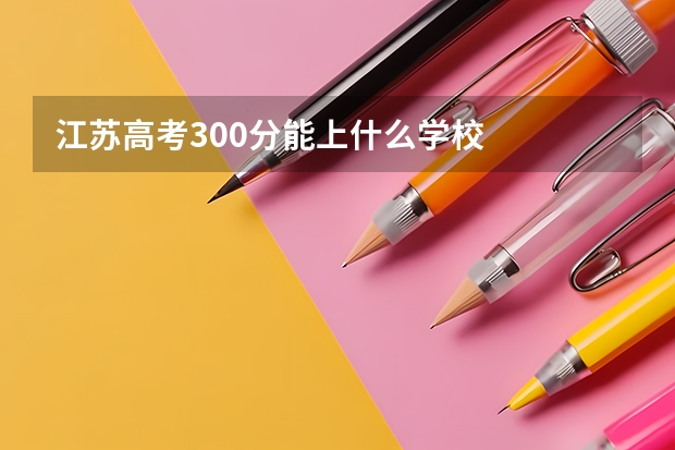 江苏高考300分能上什么学校