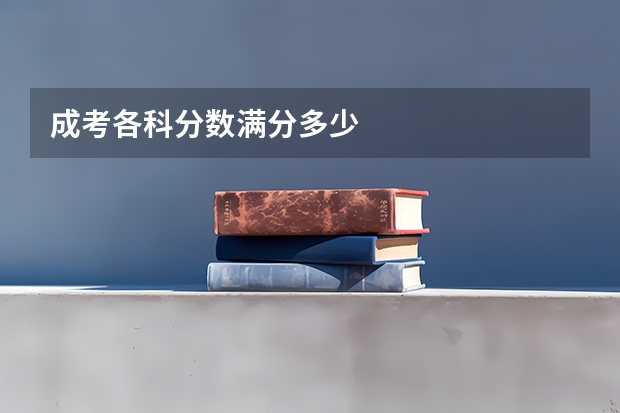 成考各科分数满分多少