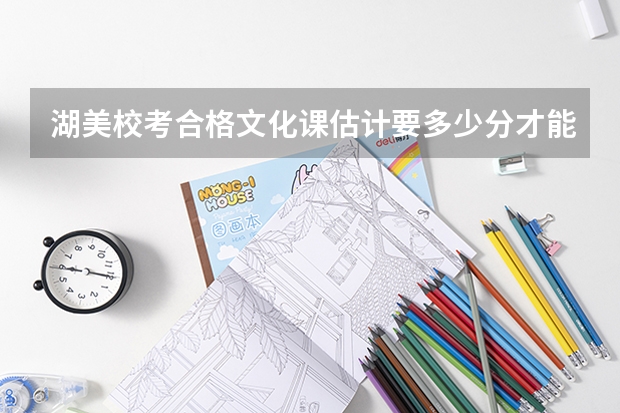 湖美校考合格文化课估计要多少分才能录取？