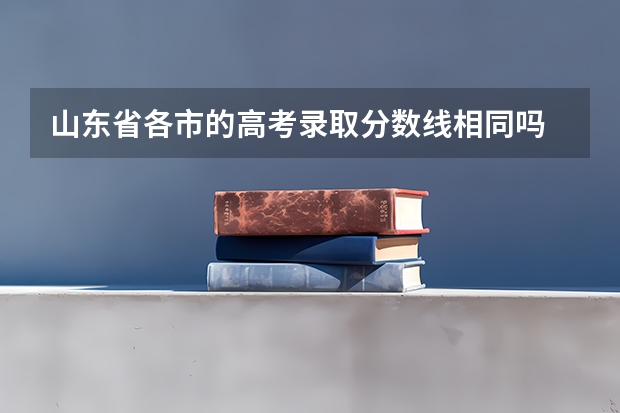 山东省各市的高考录取分数线相同吗