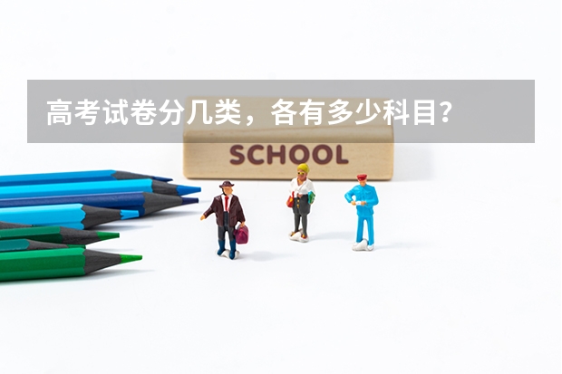 高考试卷分几类，各有多少科目？