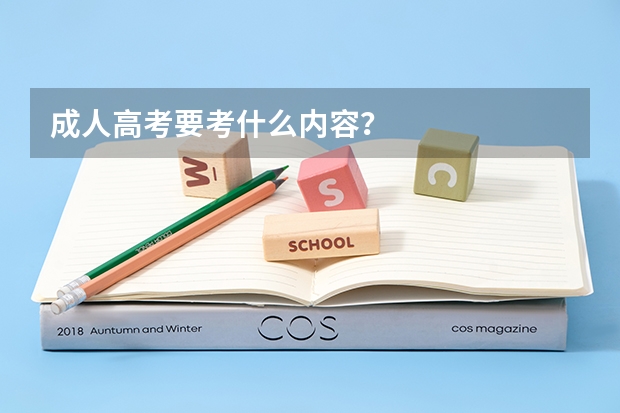 成人高考要考什么内容？