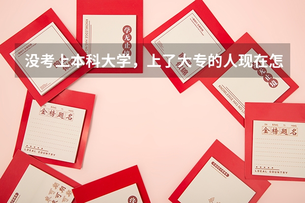 没考上本科大学，上了大专的人现在怎么样？