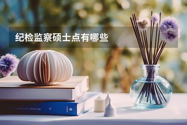 纪检监察硕士点有哪些
