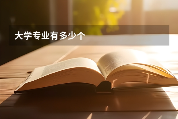 大学专业有多少个