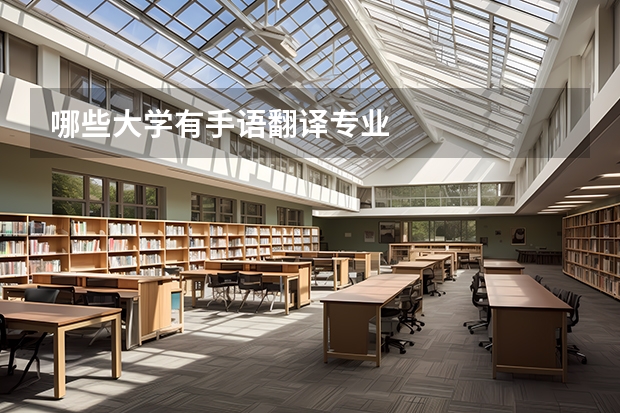 哪些大学有手语翻译专业